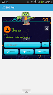 GO SMS - Frakenstein Screenshots 4