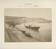 Gezicht op Dover, gezien vanaf de pier