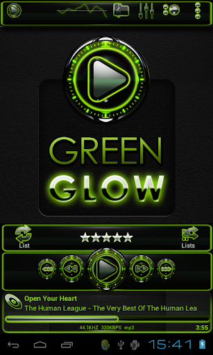 【免費生活App】Poweramp skin Green Glow Magic-APP點子