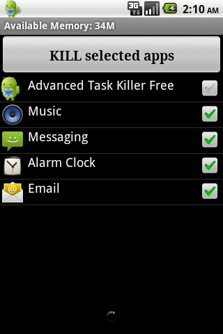 Android application Advanced Task Killer screenshort