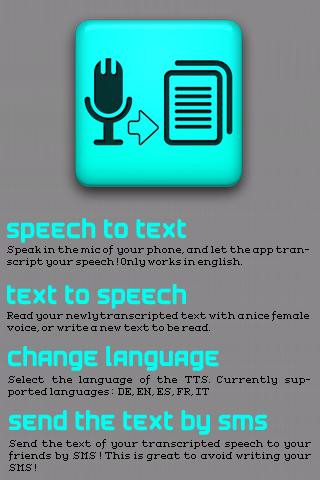 Speech To Text To Speech Screen 2