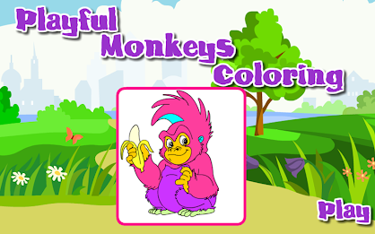 Monkey Coloring Game poster 8