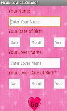 Its required Name and Date of births for calculate love percentage. Its required Name and Date of births for calculate love percentage.
