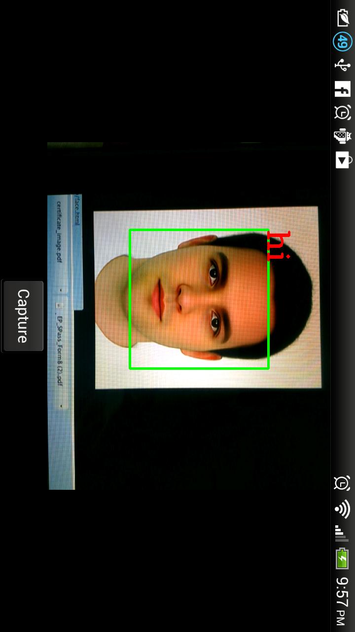 Face recognition Screen 1