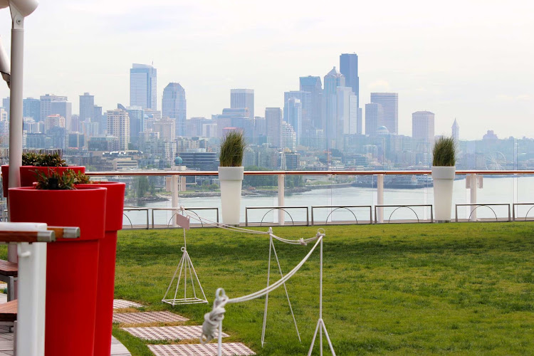 If you miss terra firma during your cruise on Celebrity Solstice, head to the Lawn Club on deck, where you can press your toes against real grass.