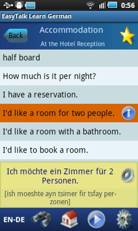 EasyTalk Learn German Screen 2