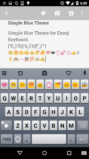 Simple Blue Emoji Keyboard