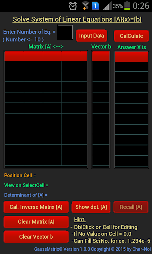 Gauss Matrix