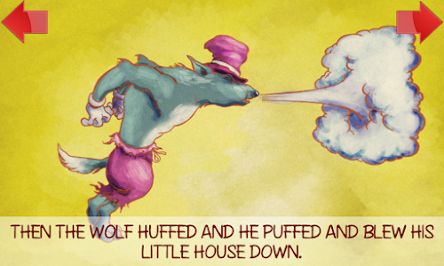 Android application "The three little pigs" tale screenshort
