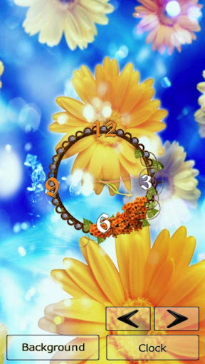 【免費個人化App】Flower Clock Free Wallpaper-APP點子