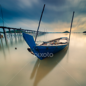 broken boat by Endra Sunarto - Transportation Boats