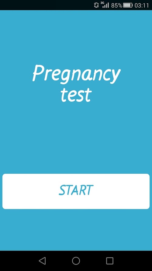 Android application Pregnancy test screenshot