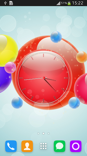 Bubble Clock Live Wallpaper