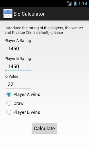 Elo calculator