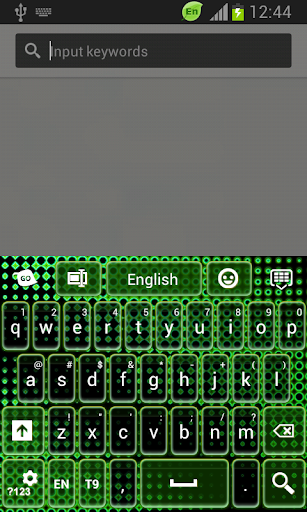 绿色霓虹灯彩色键盘