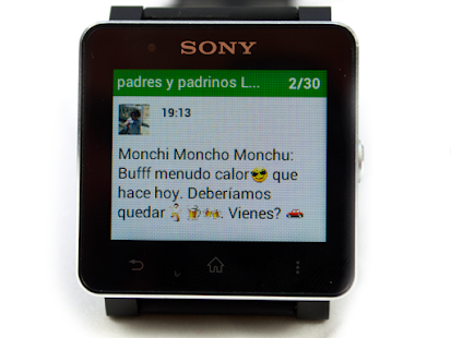 whatsapp 1 sony smartwatch