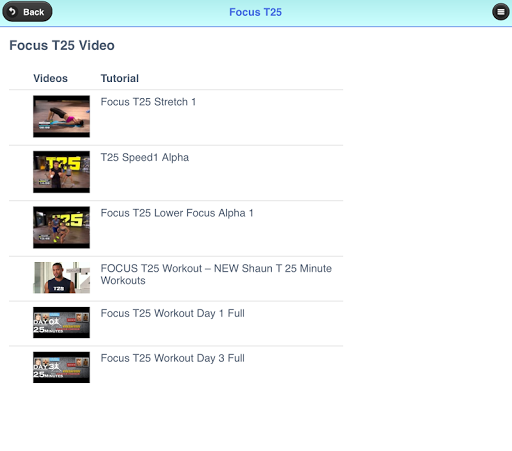 Focus T25 Workout Exercise