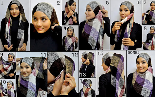 Cara Memakai Hijab Moderen