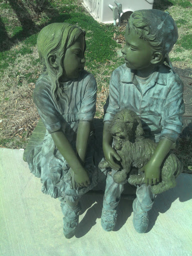 Timmy and Cindy Dog Statue