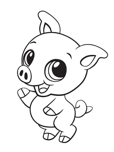 Coloring Book Cute Animals