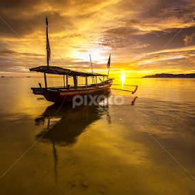  Toward the Sunset by Ade Noverzan - Transportation Boats
