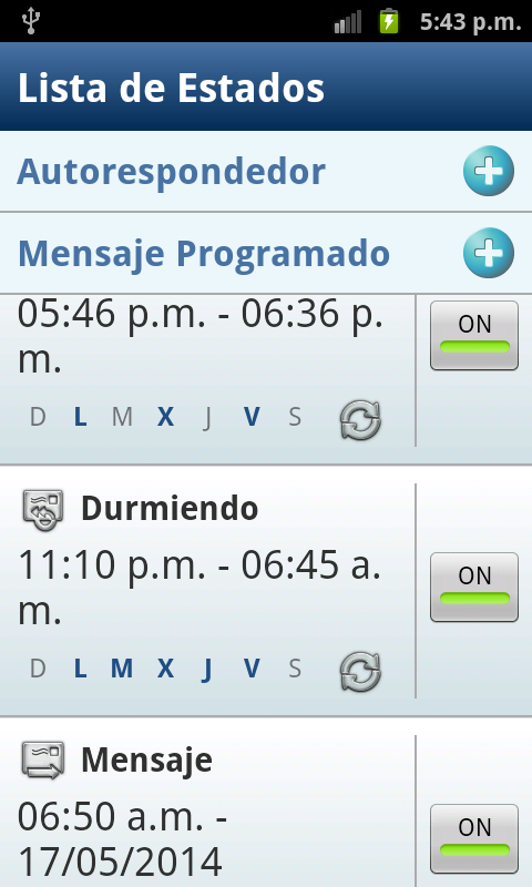 Android application Autoresponder / SMS Scheduler screenshort