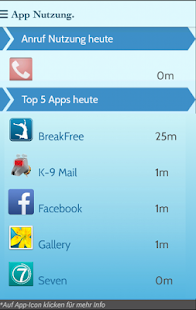 BreakFree, Handynutzung regeln Screenshot