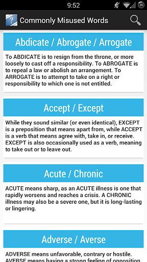 Commonly Misused English Words