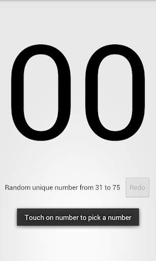 Random Unique Number Generator