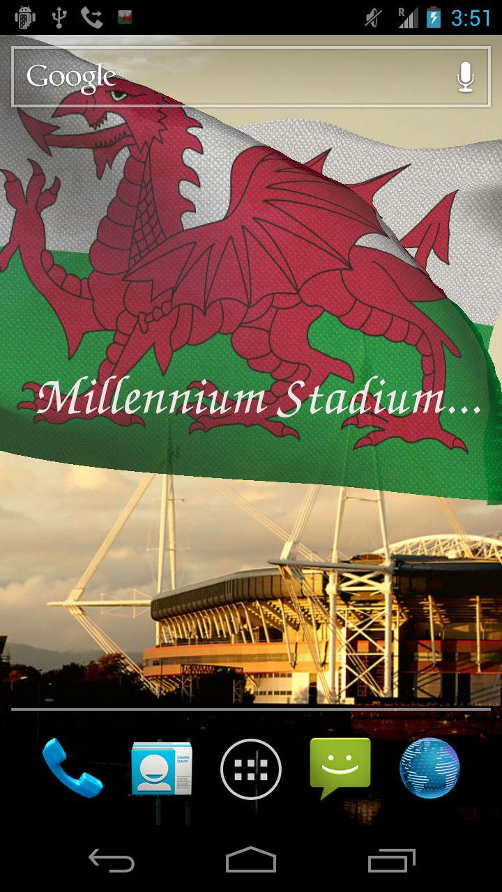 3D Welsh Flag Screen 3