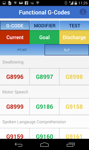【免費醫療App】Functional G-Codes (PT/OT/SLP)-APP點子