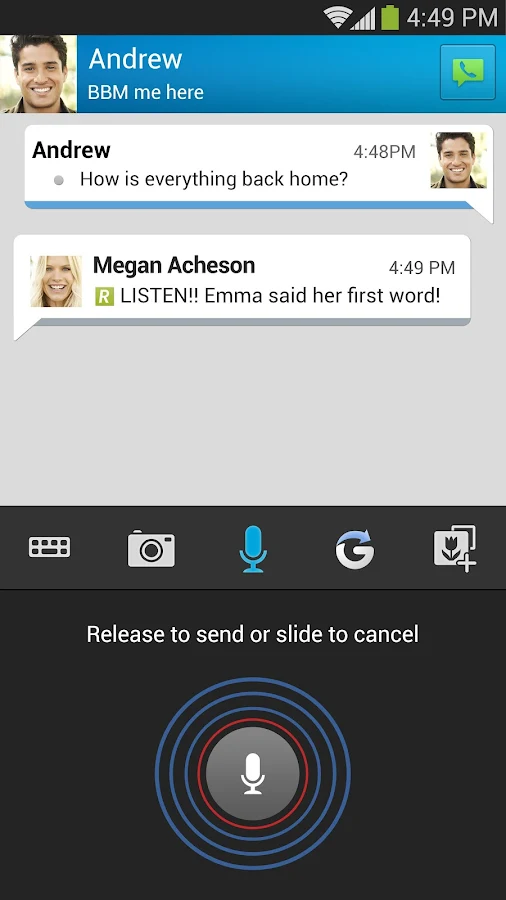 BBM - screenshot