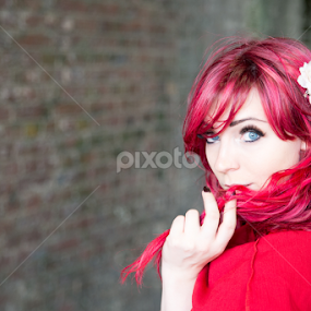 Red Ridinghood in London by Colin Strain - People Portraits of Women