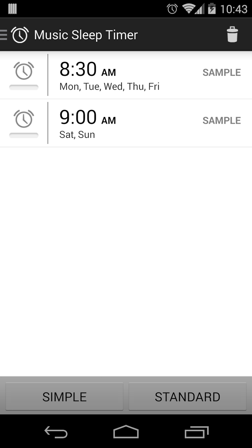 Music Sleep Timer Screen 1