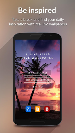 Sunset Beach HD Live Wallpaper