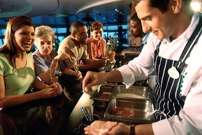 Watch your chefs in action in Palo's adults-only open kitchen aboard your Disney cruise.