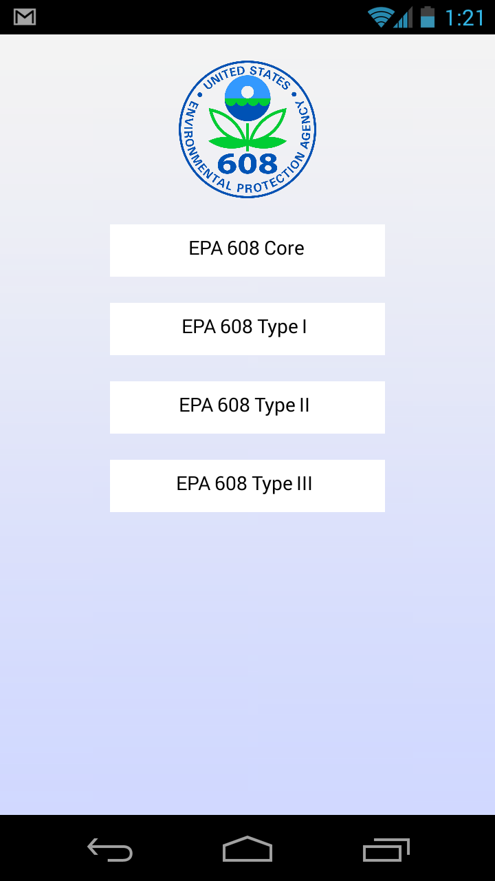 EPA 608 Practice Pro Screen 1