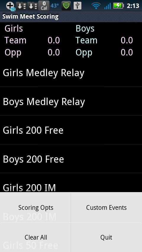 Swim Meet Scoring Plus Screen 3