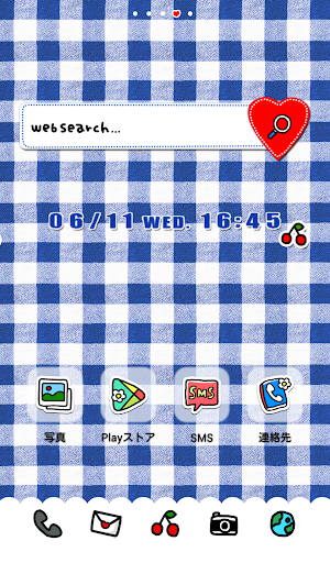 可愛換裝桌布★Blue gingham