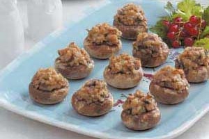 Nutty Stuffed Mushrooms