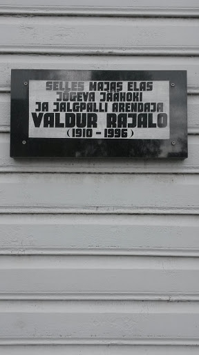 Memorial Plaque of Valdur Rajalo