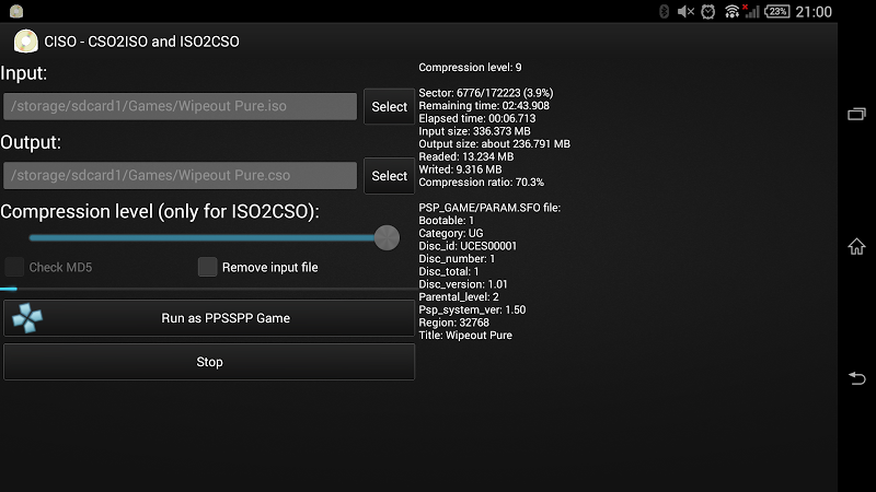 CISO – PSP ISO Compressor66 - Última Versión Para Android - Descargar