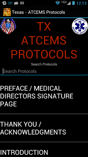 【免費醫療App】DEMO - TX ATCEMS Protocols-APP點子