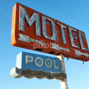 Motel This Way by Becky McGuire - Artistic Objects Signs