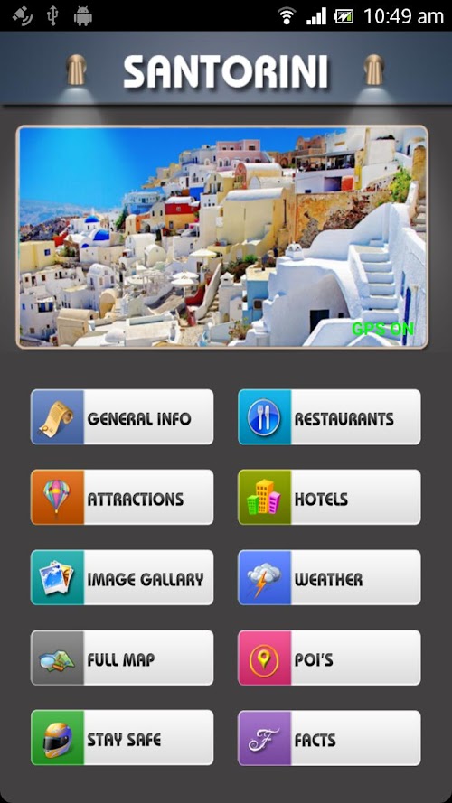 Android application Santorini Offline Map Guide screenshort