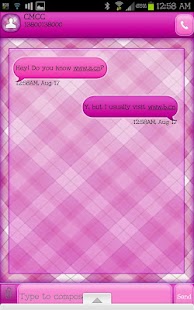 GO SMS - Lavender Plaid 3 Screenshots 1