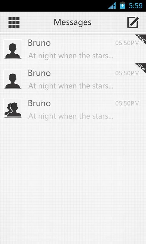 GO SMS Pro Syder theme - screenshot