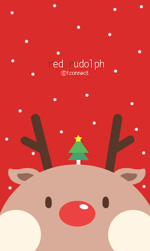 Red Rudolph Go launcher theme