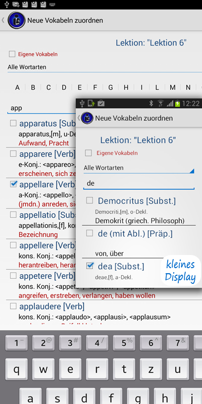 Latein Coach Screen 2