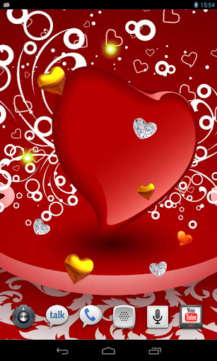 免費下載個人化APP|Valentines Gold Hearts HD LWP app開箱文|APP開箱王
